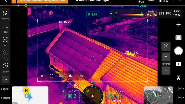 Termovizinė patikra dronu
