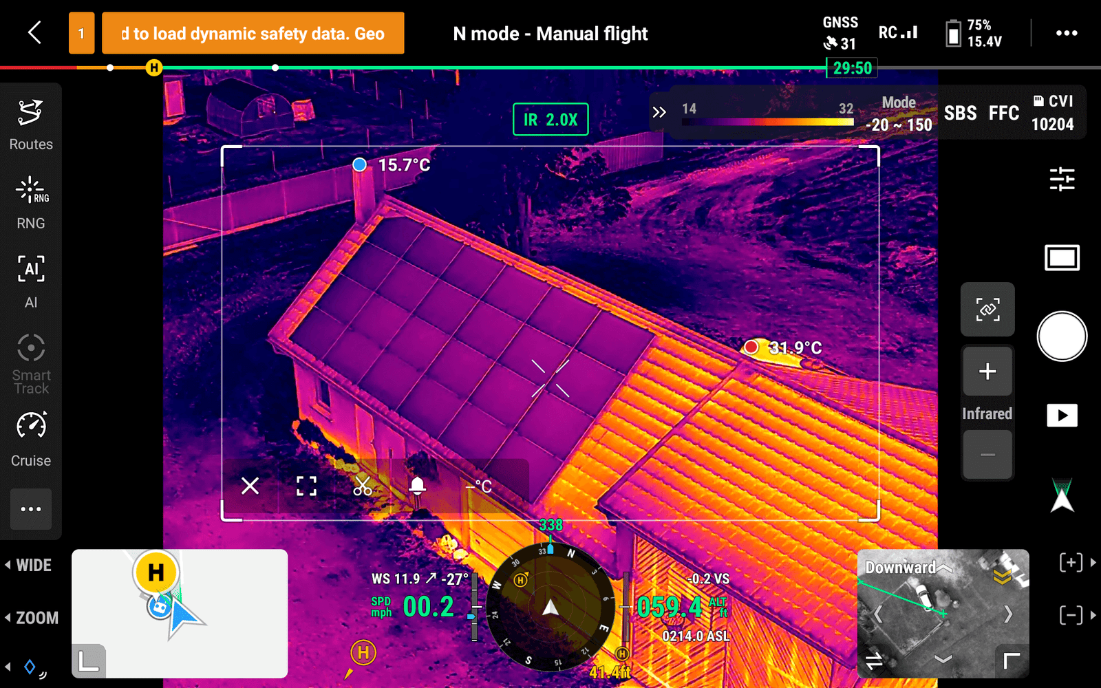 Termovizinė patikra dronu